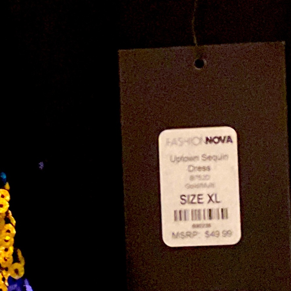 Fashion Nova sequin wraparound mini Dress